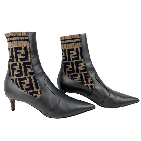 FENDI Rockoko Heel Boots - Picture 2 of 9